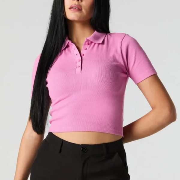 Pulover rosa con cuello