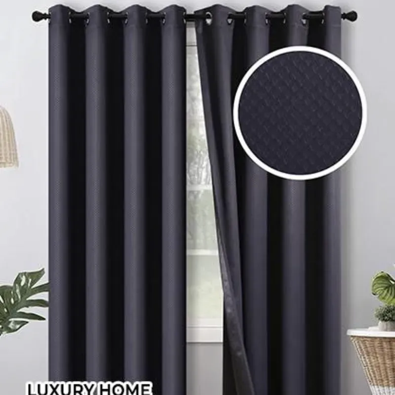 Cortina tapasol de argollas (Gris oscura)