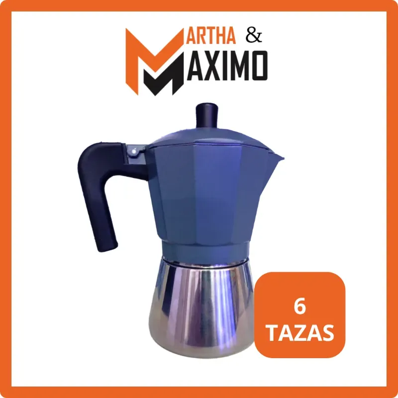 Cafetera bicolor 6 tazas
