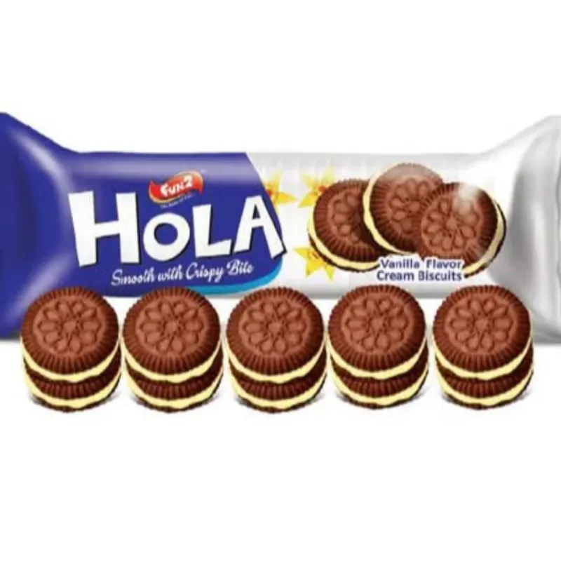 Galletas Hola de Chocolate con Crema de Vainilla