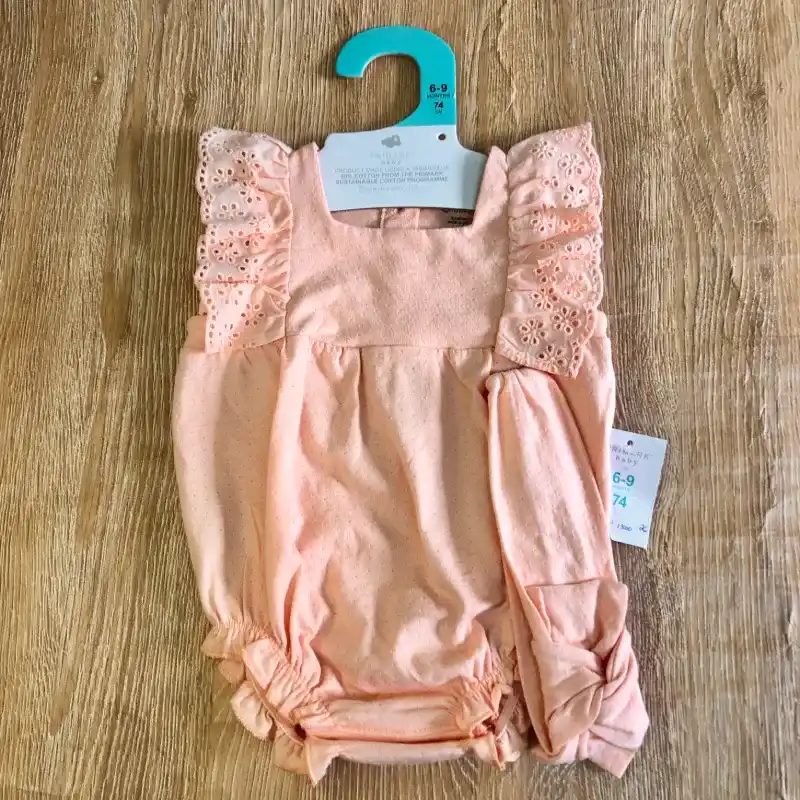 Body con encaje color naranja