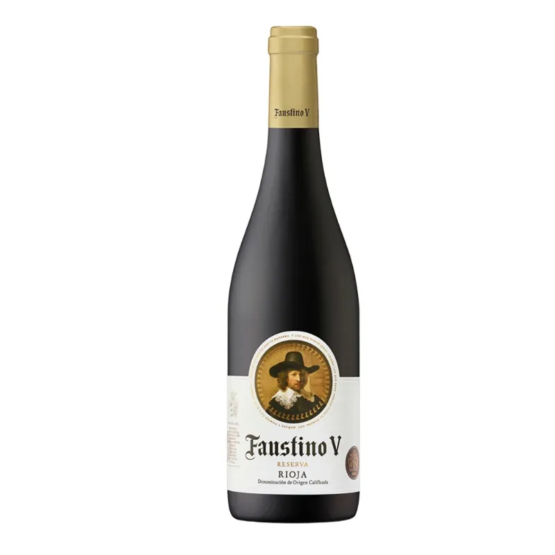 Vino Tinto Tempra/Mazuelo D.O.Rioja FAUSTINO V Reserva 750 ml/6 Caja