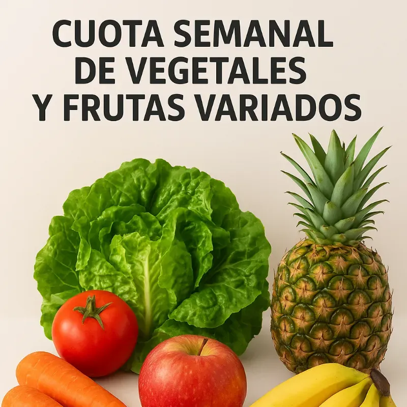 Cuota semanal de vegetales y frutas