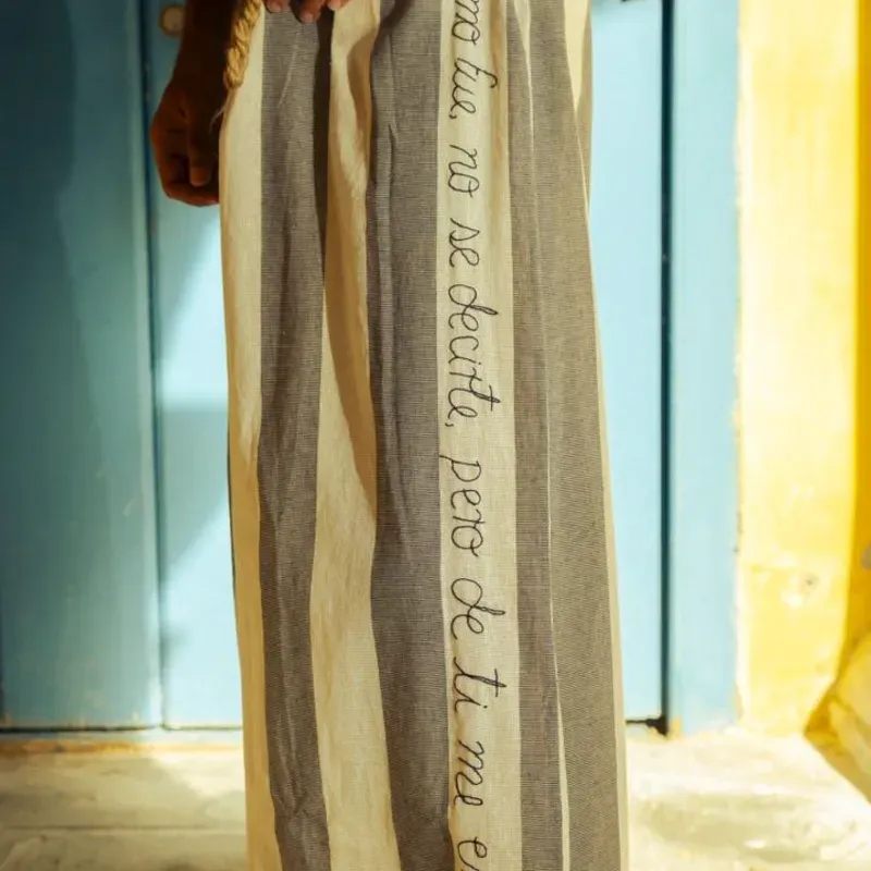 PANTA PALAZZO BORDADO