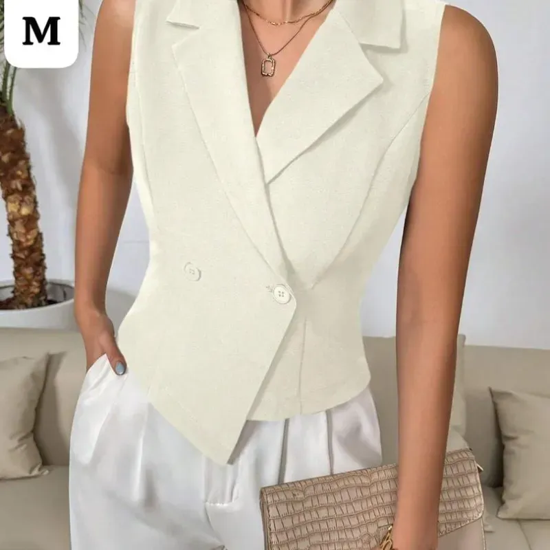  Conjunto White Executive – Poder visual con blazer doble botonadura y elegancia estratégica