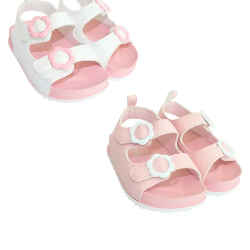 Conjunto de Sandalias para Bebé con Hebilla de Flor