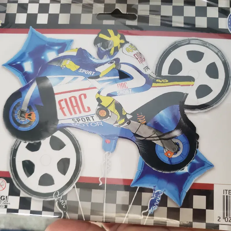 Set de globos Moto azul
