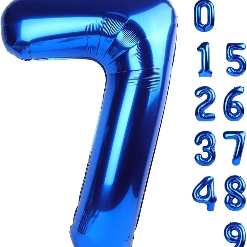 Globo foil número 7 azul