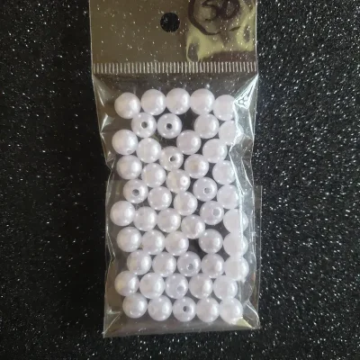 Perlas plásticas de 8mm color blanco