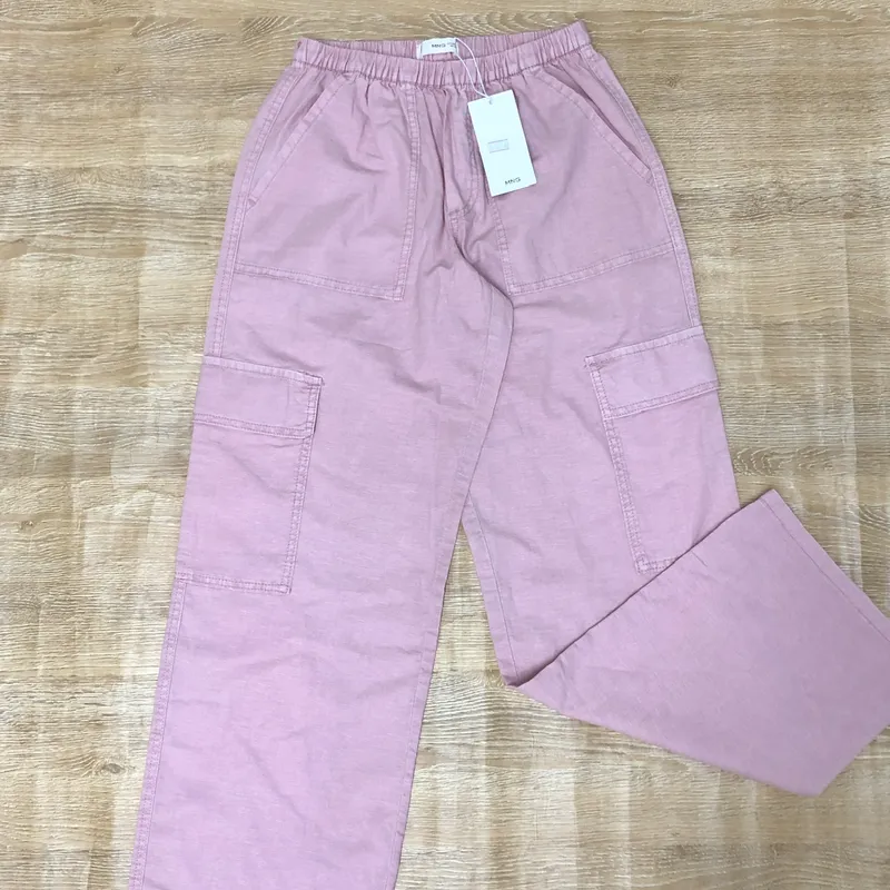 Pantalón Mango color rosado