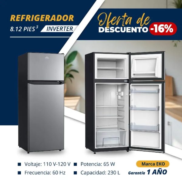  *REFRIGERADOR 8.12 pies³ / 230L Marca EKO*
