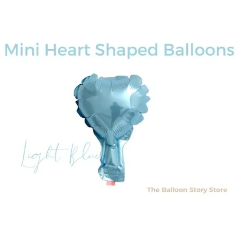 Globo corazón azul claro 5"