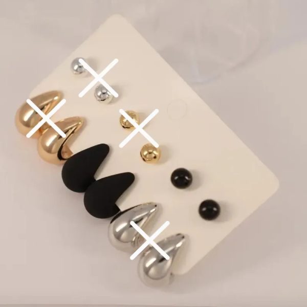 Pack aretes negros