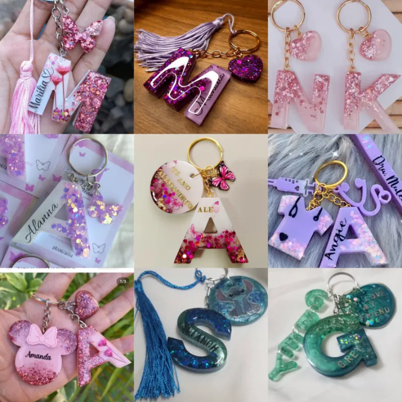 Llaveros de resina epoxica