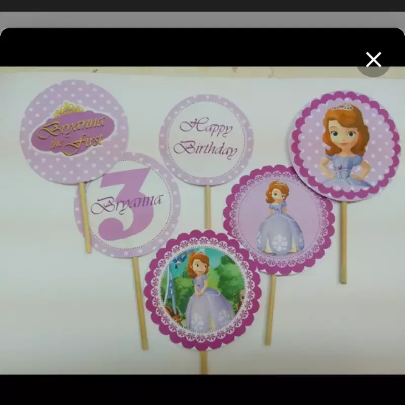 Topper para cupcakes Personalizados