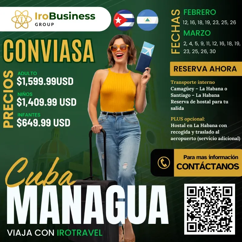 Pasaje Cuba - Managua
