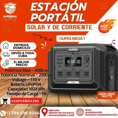 Estación Portátil Solar Oupes Mega 1 2000/1024