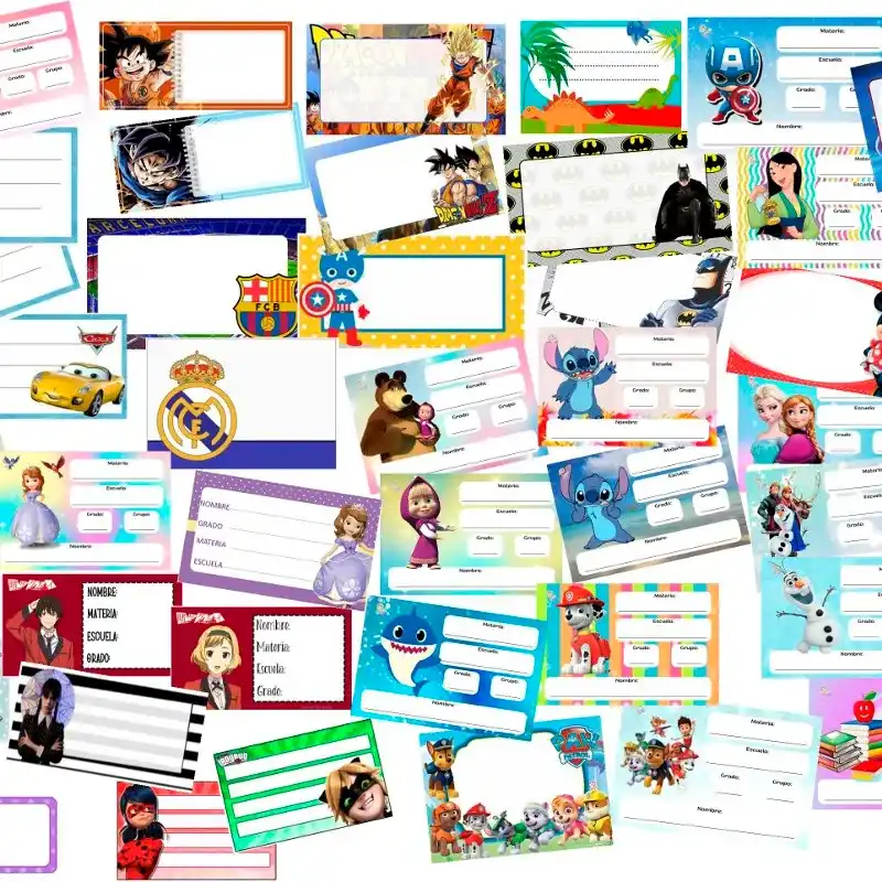 Etiquetas con pegatina