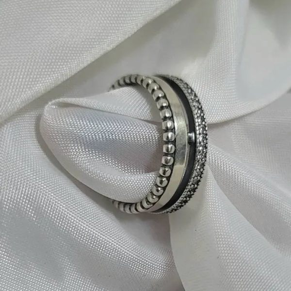 Anillo Pandora 'Trío Texturas'