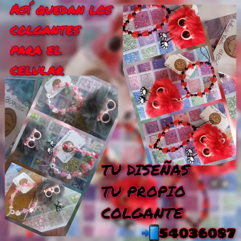 Colgante para el móvil con pompón