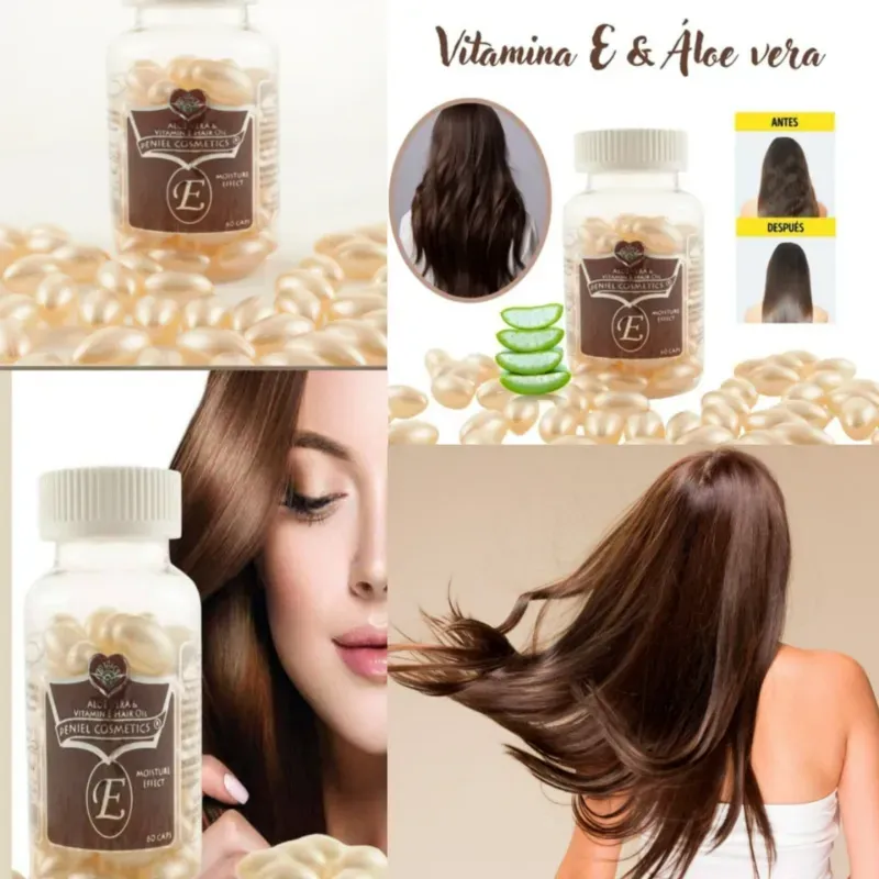 Cápsulas Capilares de Vitamina E y Aloe Vera