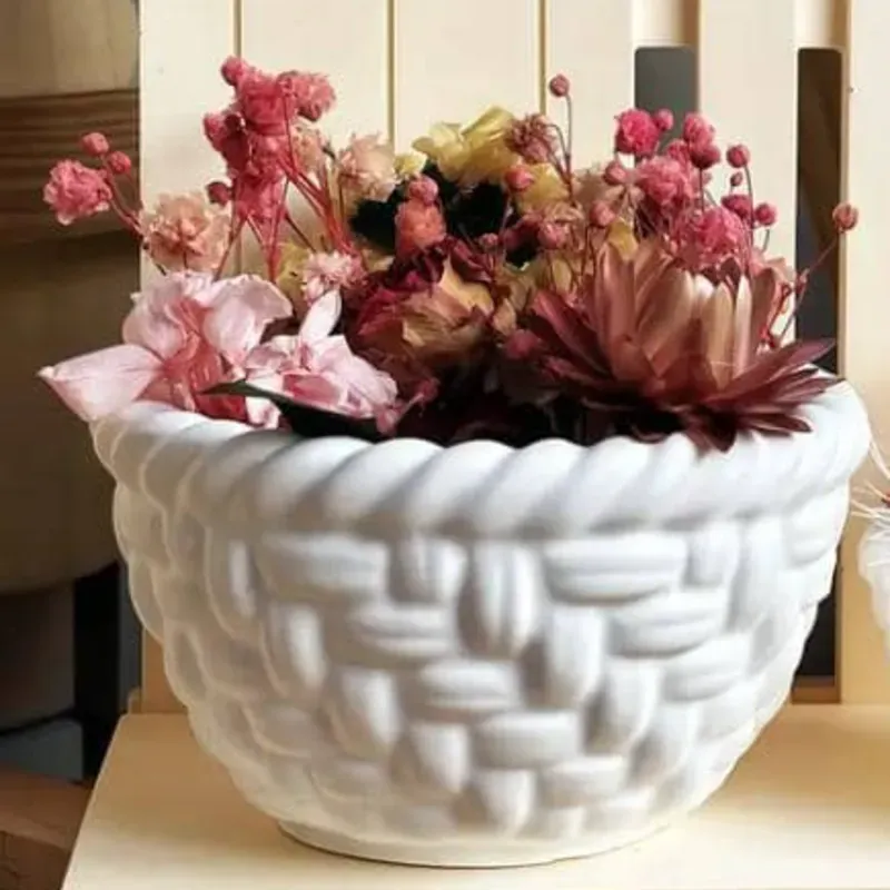 Maceta estilo cesta. Grande