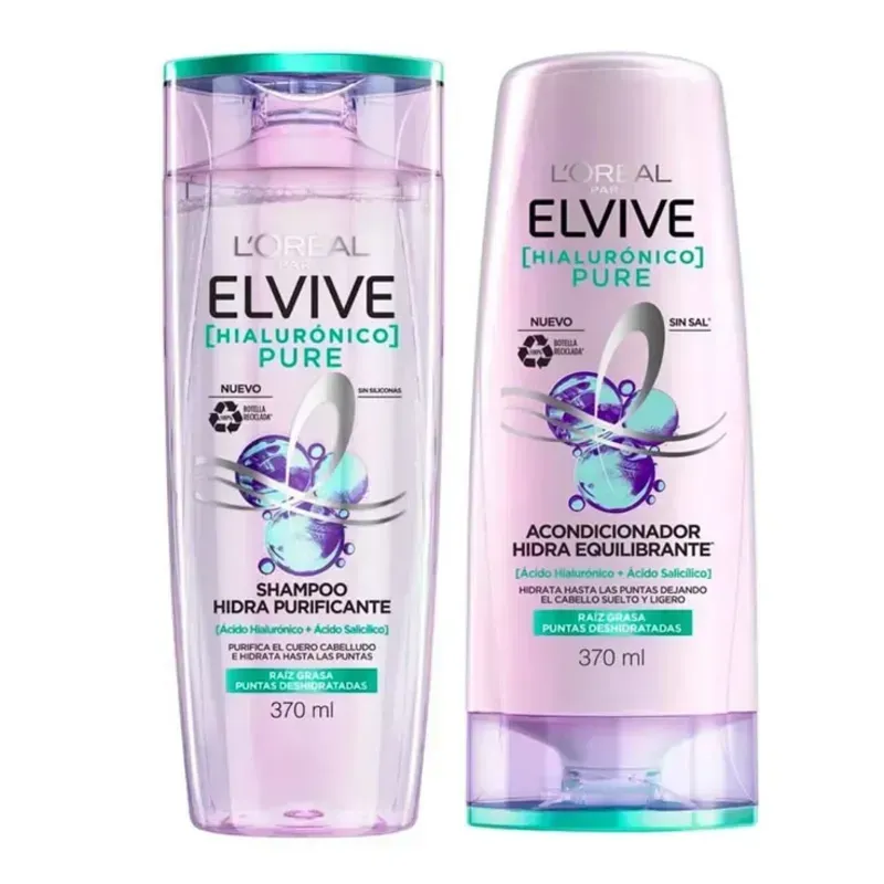 JUEGO SHAMPOO LOREAL ACIDO HYALURONICO 370ML