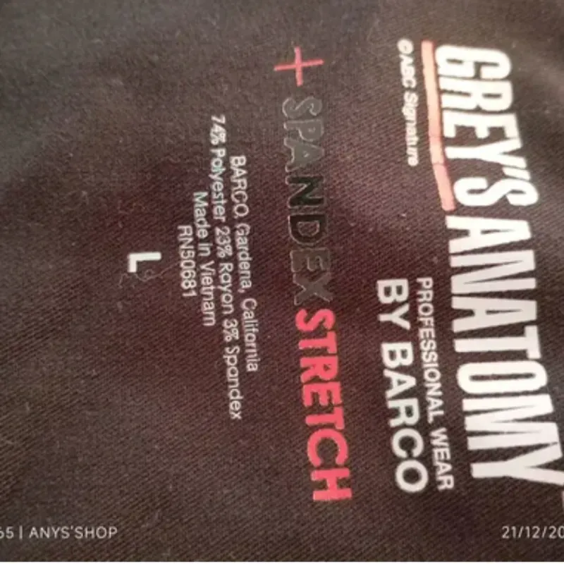 Uniforme negro Greys Anatomy