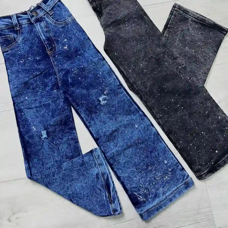 Pantalón Ancho con Perlas