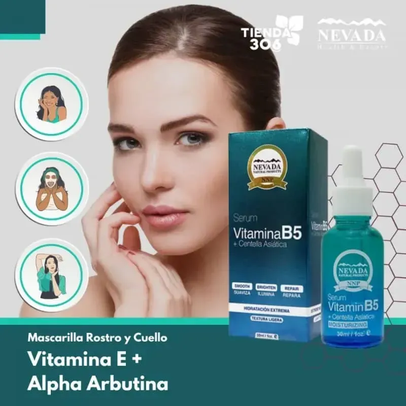 SÉRUM FACIAL DE VITAMINA B5 Y CENTELLA ASIÁTICA ✨( MARCA NEVADA)❄️