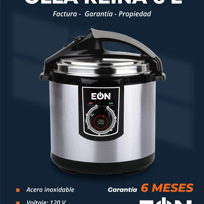  *OLLA REINA C/blanco MARCA EÒN 6L Con Junta de Respuesto Incluída*