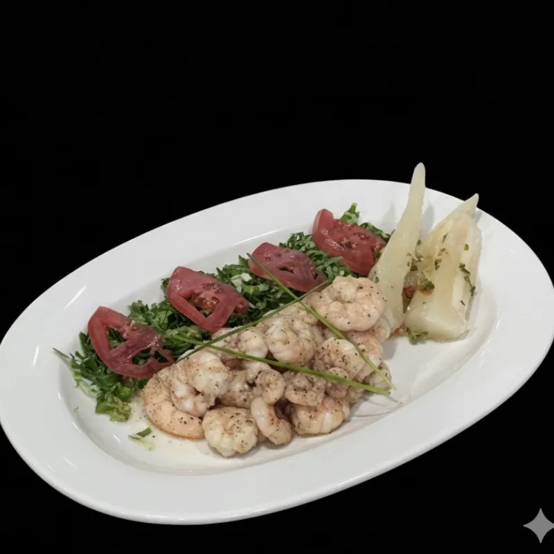 Camarones Grille con Arroz