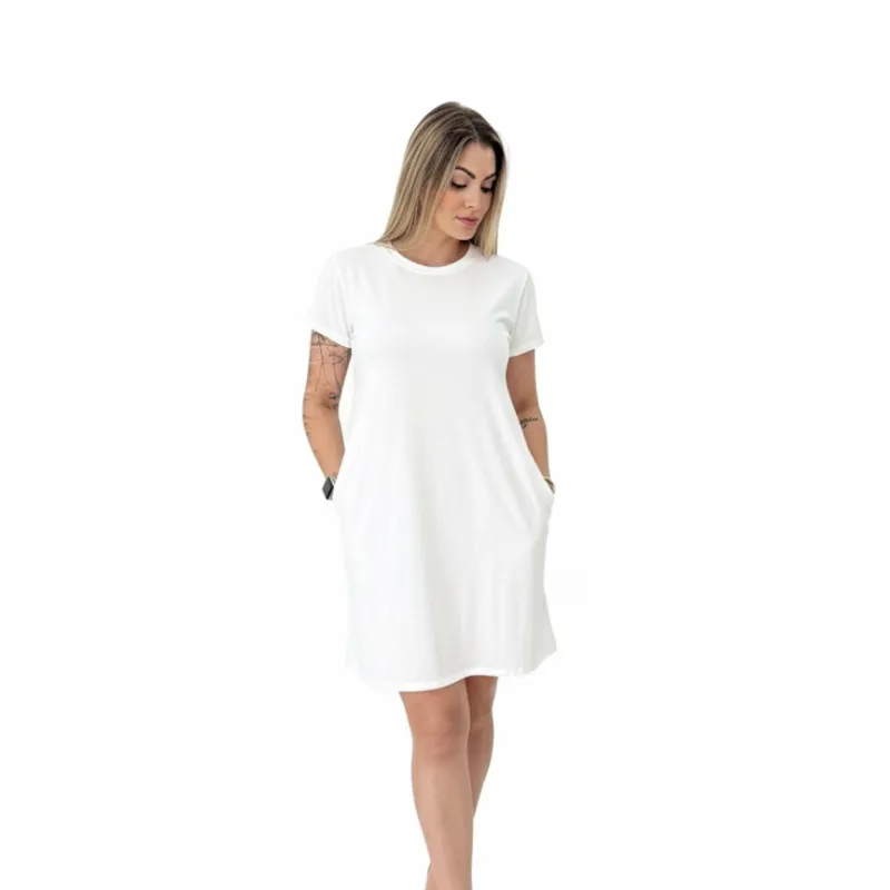 Vestido corto con Bolsillo
