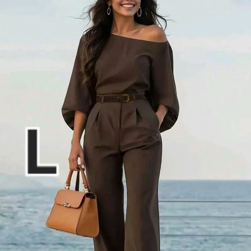 Conjunto Elegante de Top Asimetrico