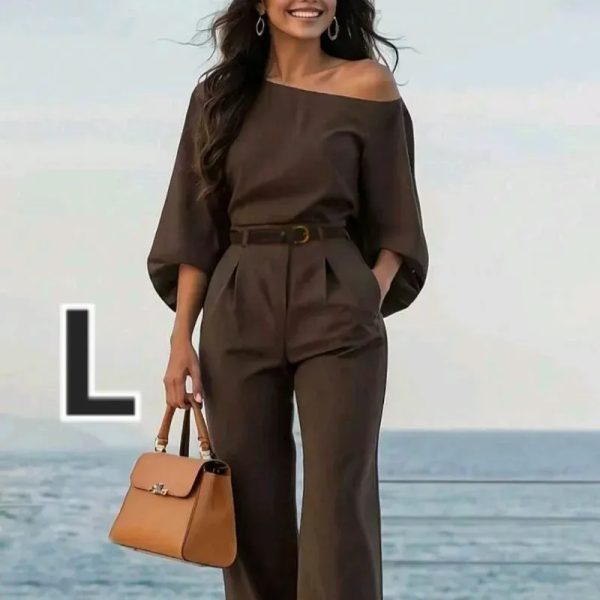 Conjunto Elegante de Top Asimetrico
