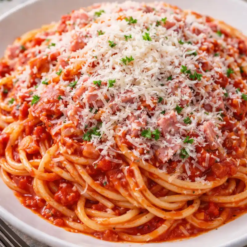 Spaghetti de Jamón y Queso