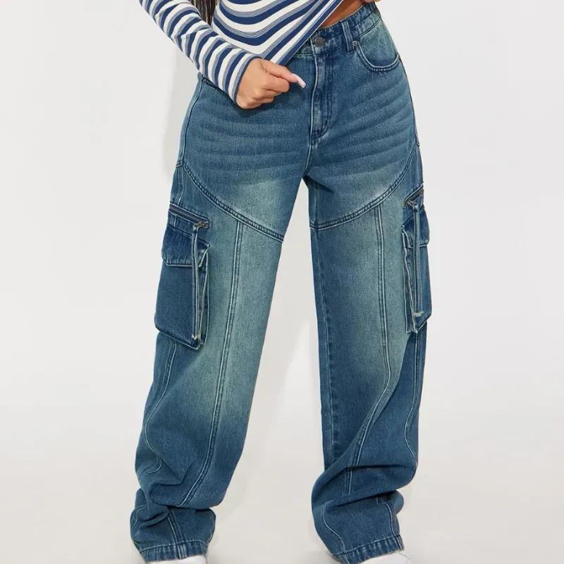  FashionNova Cargo Jeans — Lavado Vintage