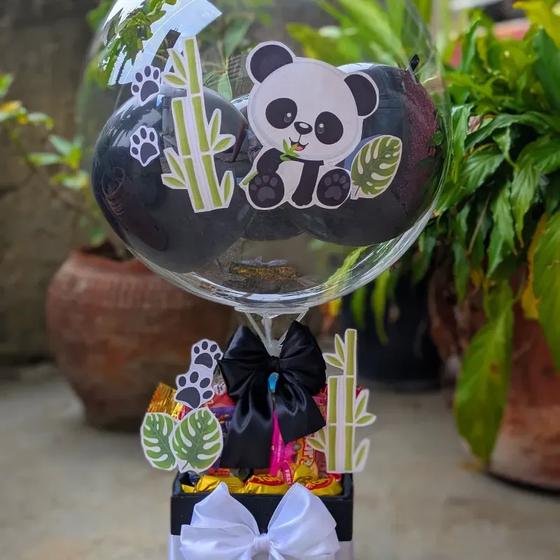 Cajita decorada con golosinas