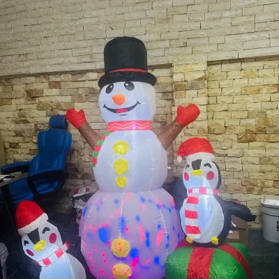 Inflable de muñeco de Nieve