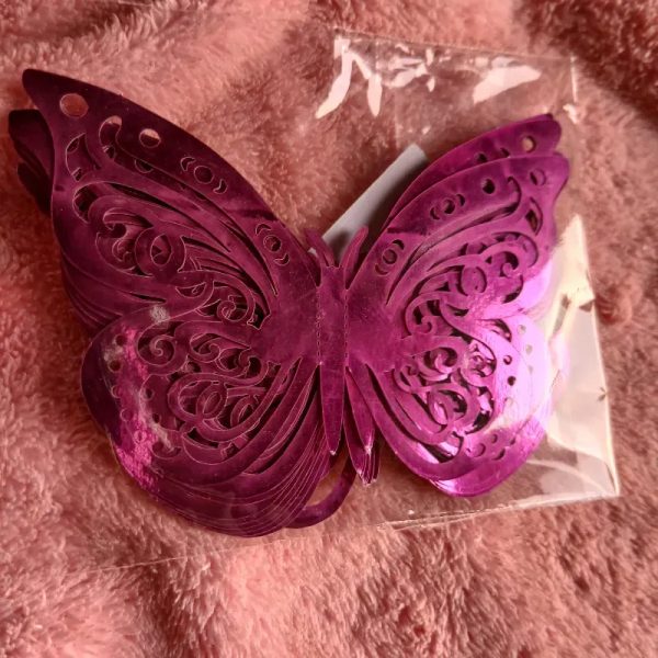Paquete Mariposa decorativa 12 unidades fresa