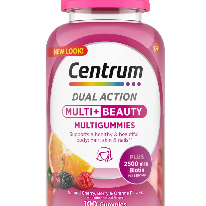 Centrum Multigummies Dual Action – Multi + Beauty (100 Gomitas)