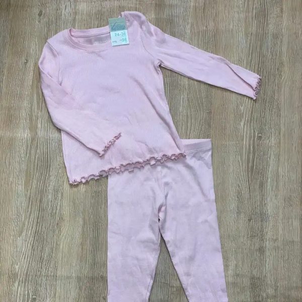 Conjunto de canalé color rosado