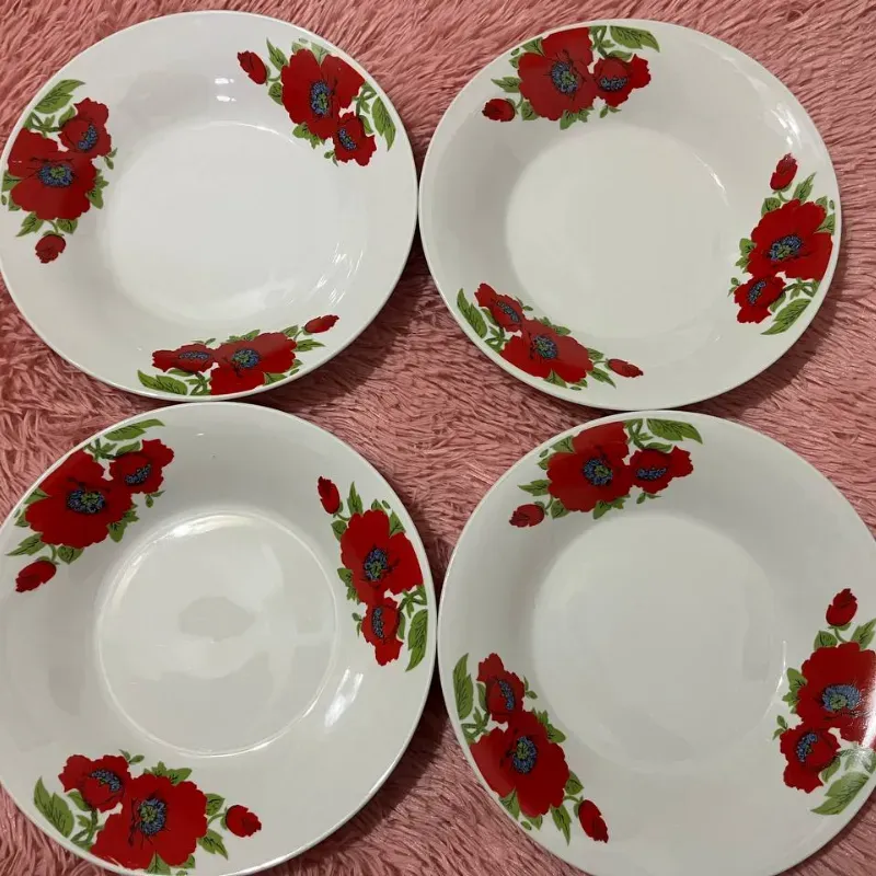 Juego de 4 platos hondos grandes