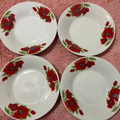 Juego de 4 platos hondos grandes