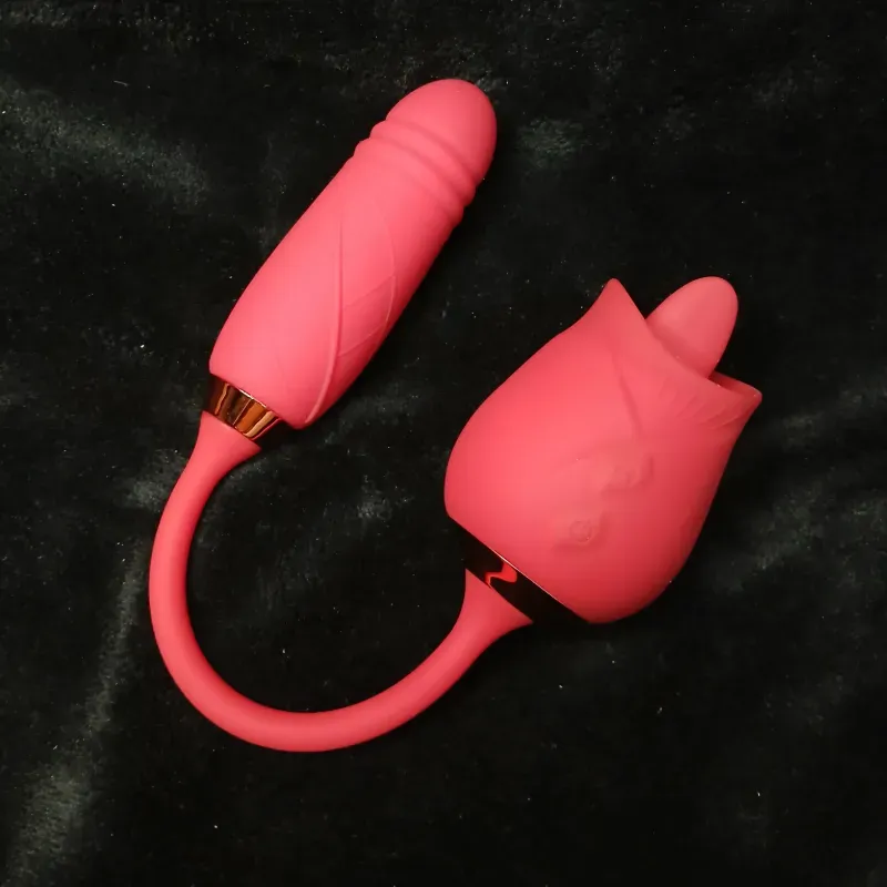 Vibrador de rosa para mujer/consolador de empuje