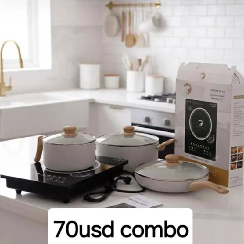 Combo de juego de cazuelas y Inducción