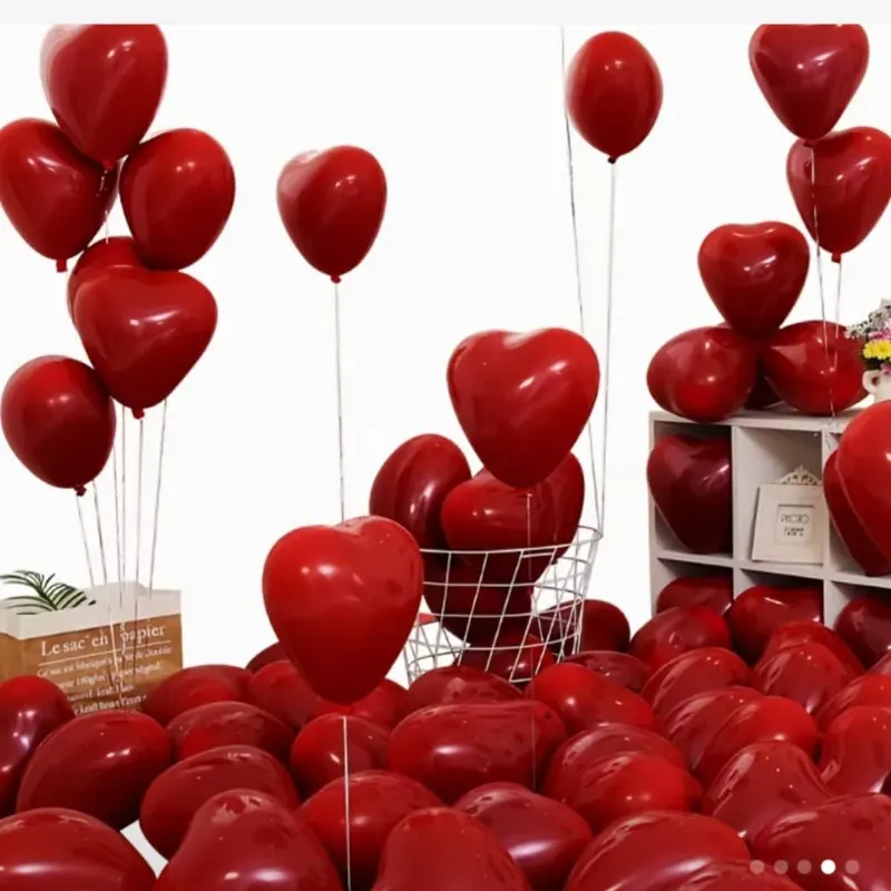 GLOBOS CORAZONES ROJOS