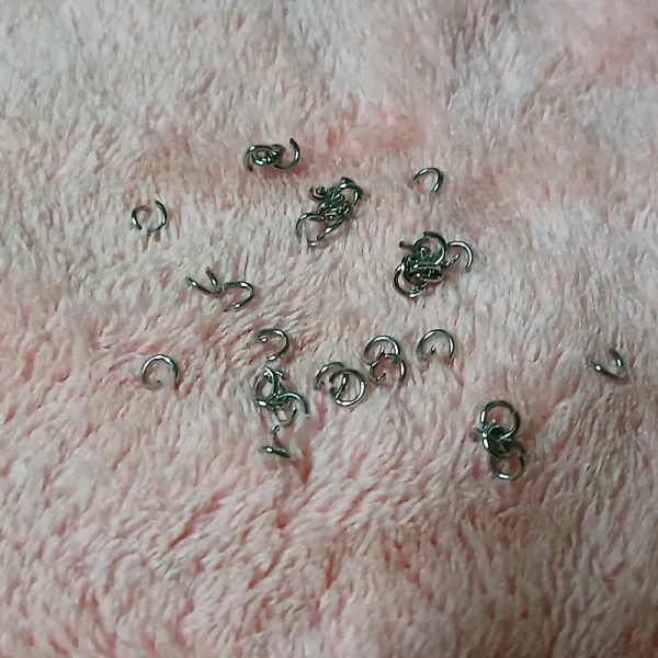 Aros plateados acero inoxidable 3 mm