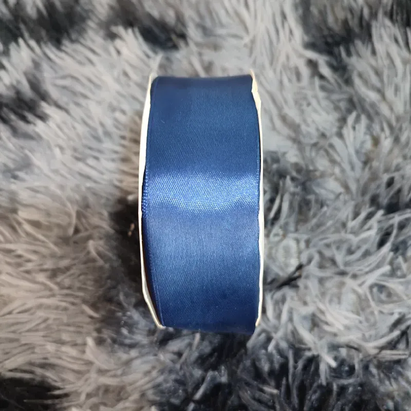 Cinta satín 4cm azul oscuro