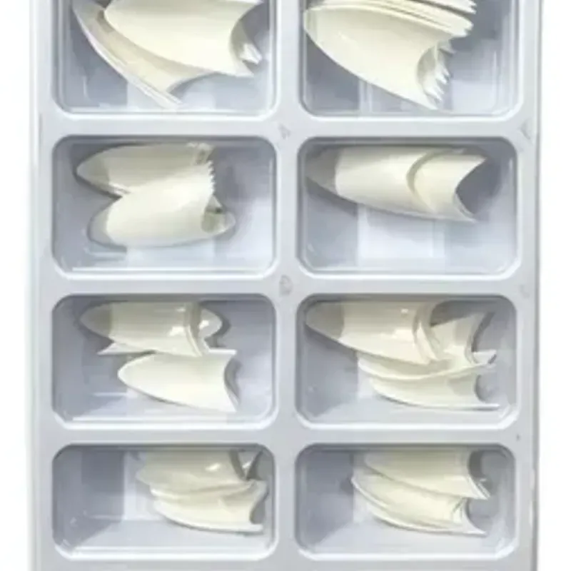 100 tips stiletto tamaño medio color blanco